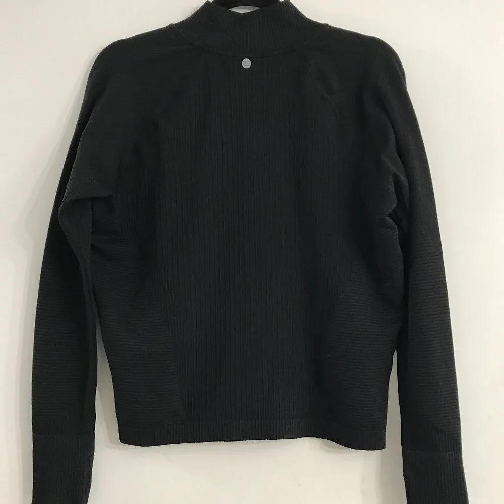 Calia Women's Relaxed Seamless 1/4 Zip in Pure Black NWT - Picture 3 of 13